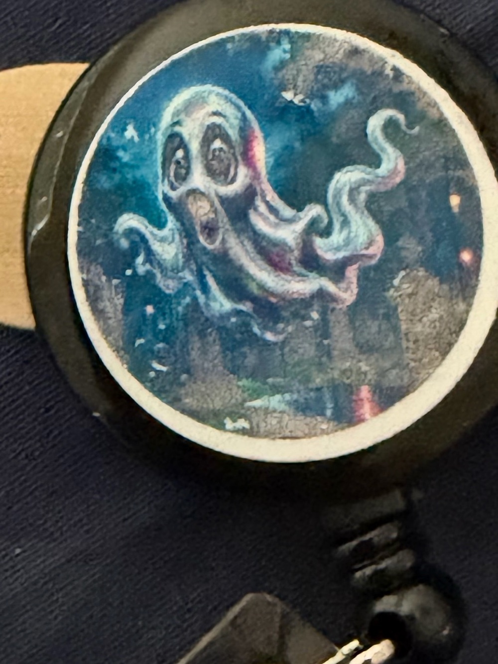 Ghost Holographic Badge Reel - Black